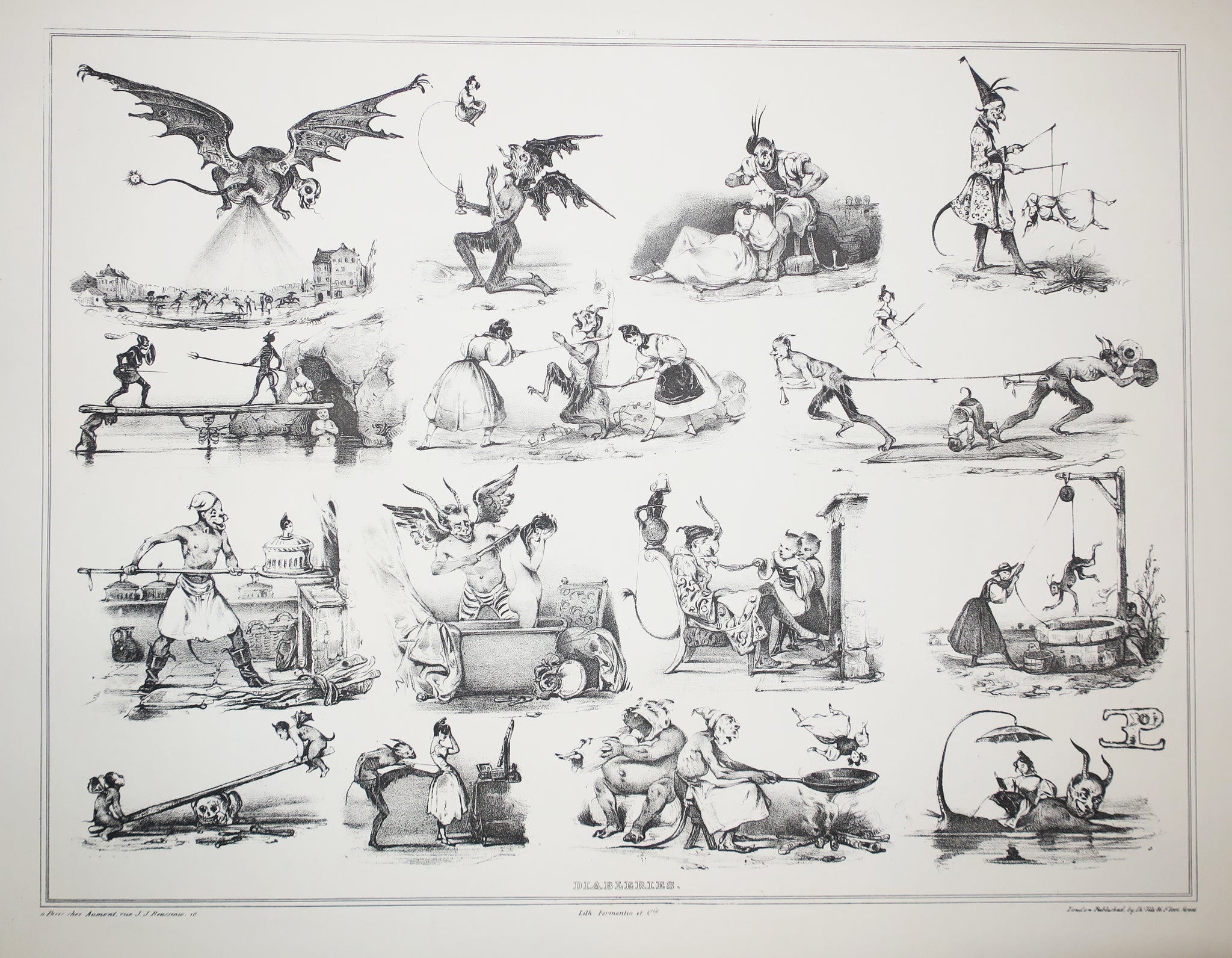Diableries, Planche n°14.  1832.