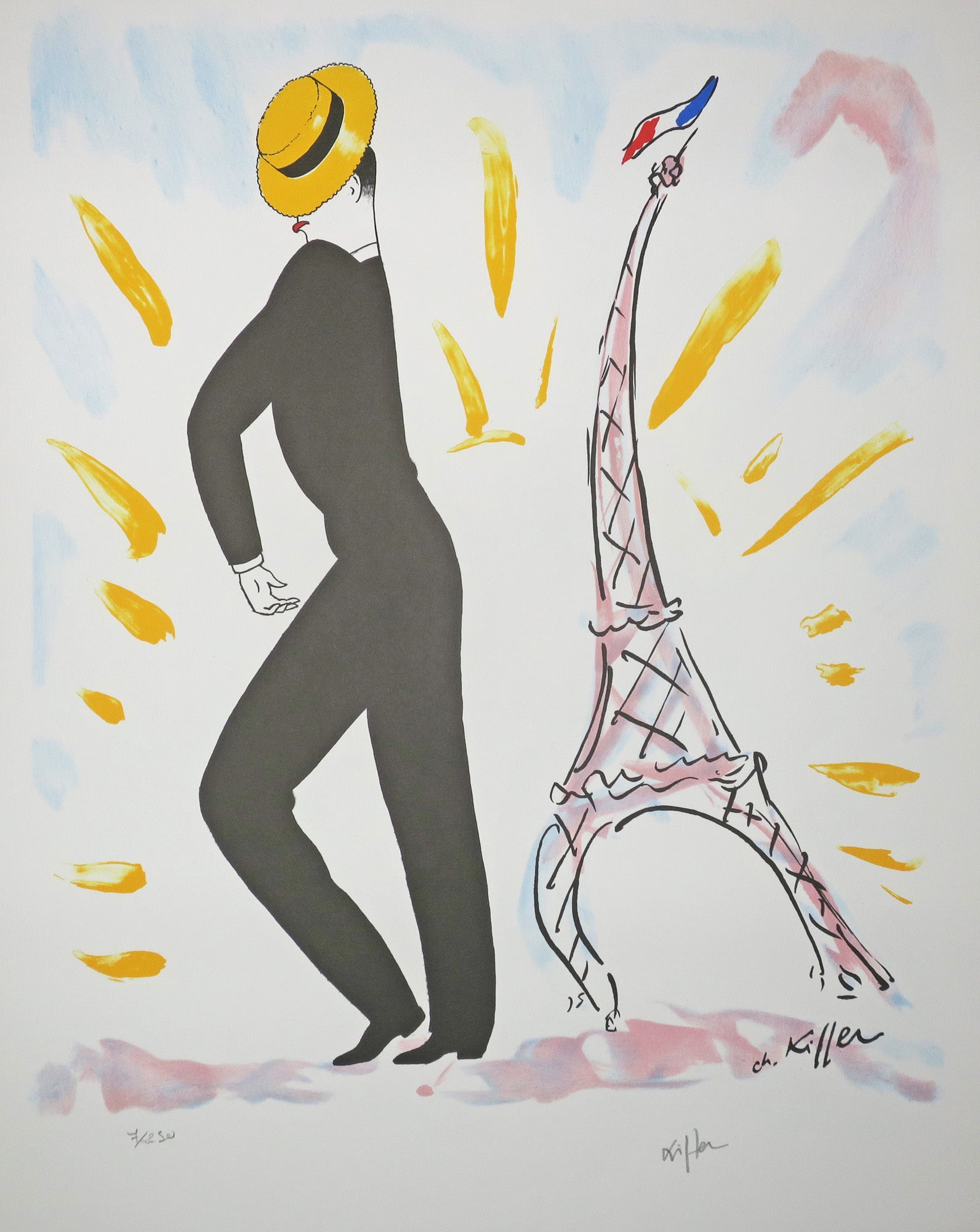 Maurice Chevalier à la Tour Eiffel I.