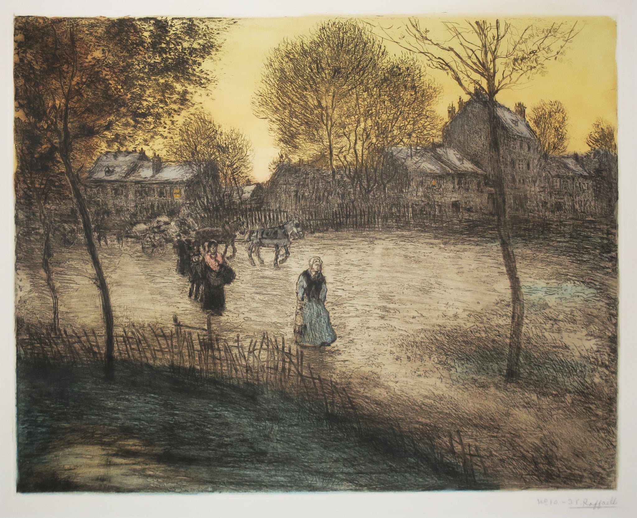 La place de la Révolte, grande planche.  1906.