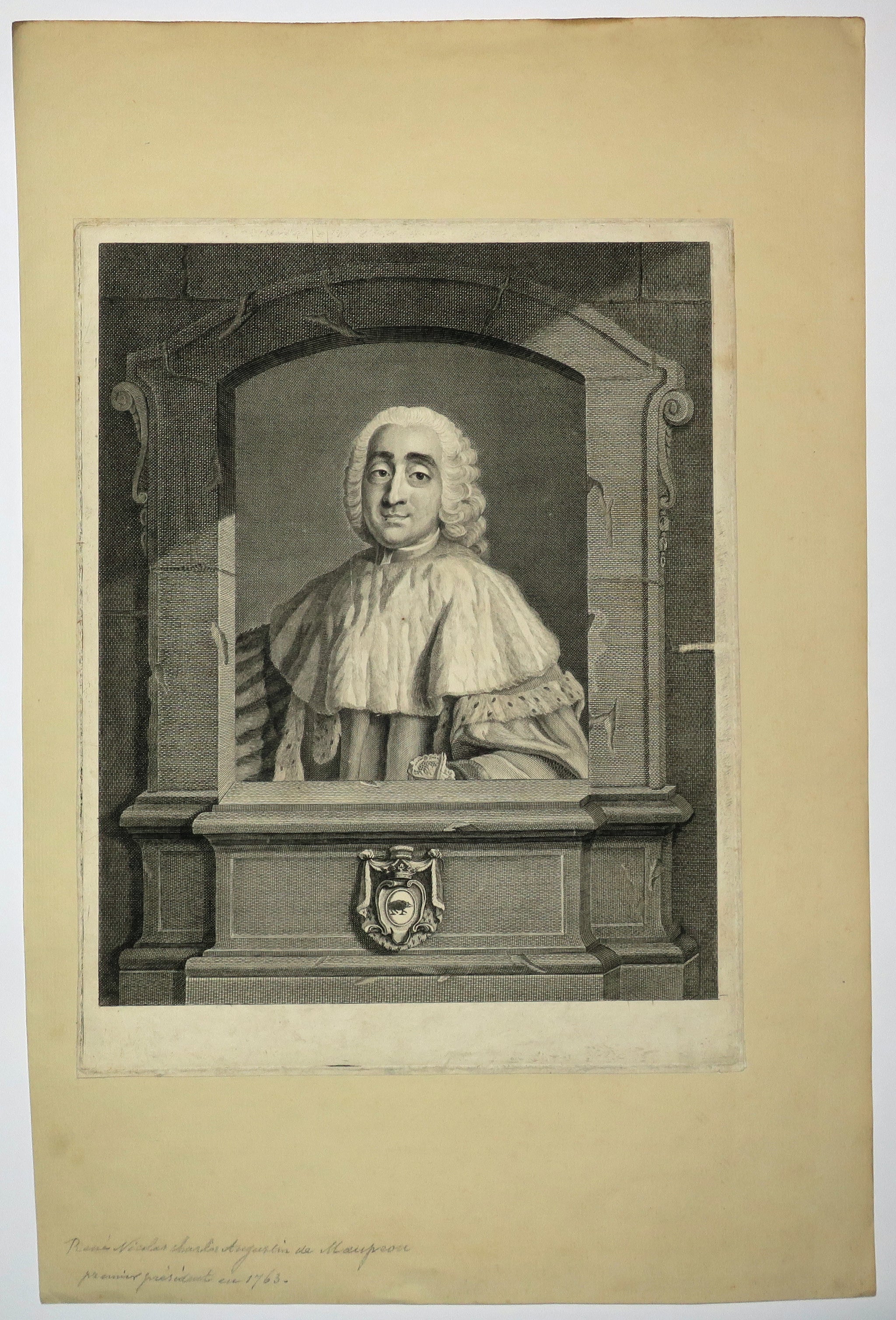 Portrait de René Nicolas Charles Augustin de Maupeou (1714-1792), Premier président au Parlement, Chancelier et Garde des Sceaux.