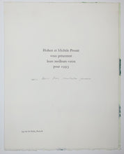 Charger l'image dans la galerie, Grüne Punkte, Carte de vœux de Hubert et Michèle Prouté, 74 rue de Seine, Paris 6è.  1992.