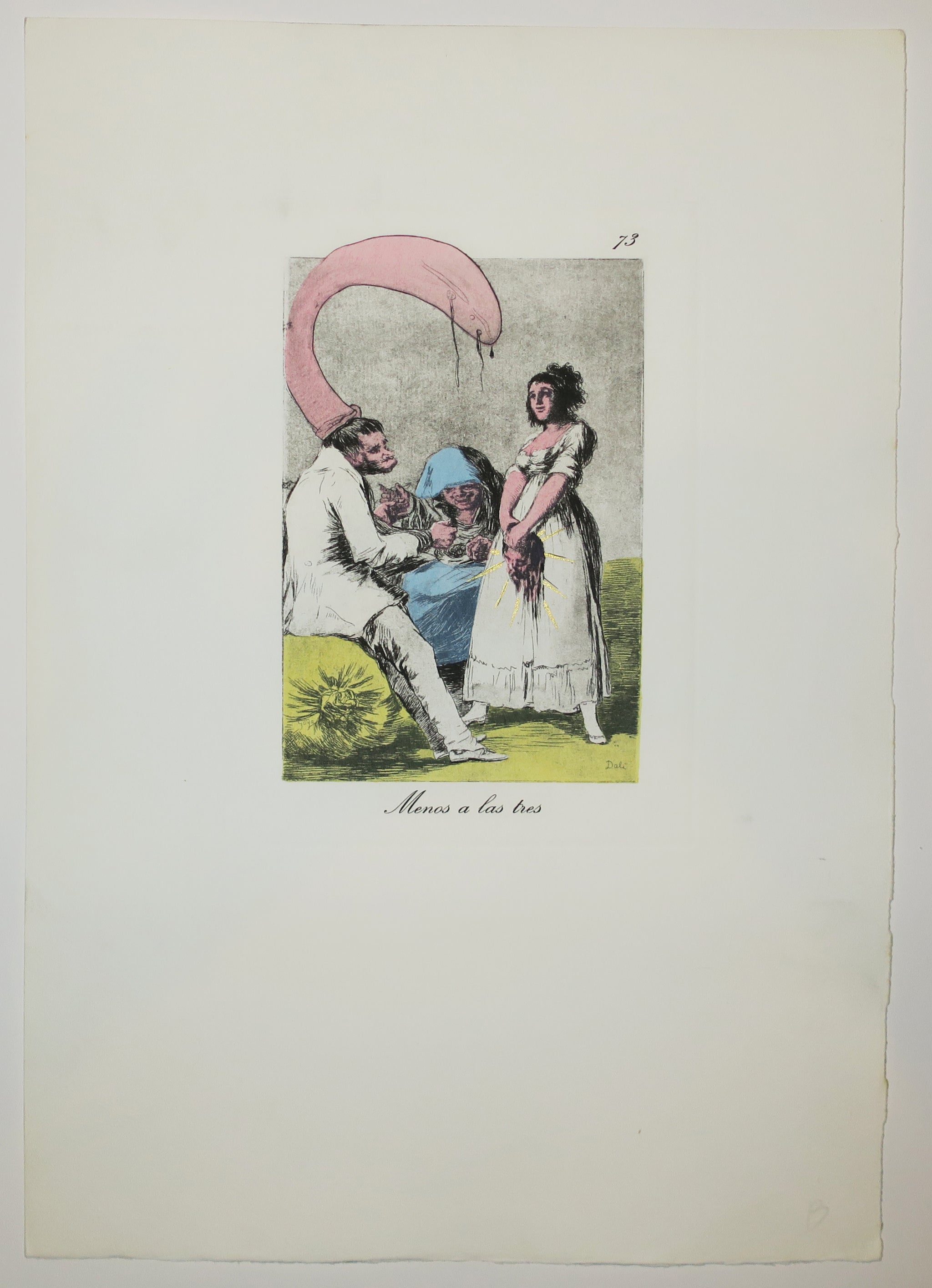 Menos a las tres. Les Caprices de Goya de Dali.  1977.
