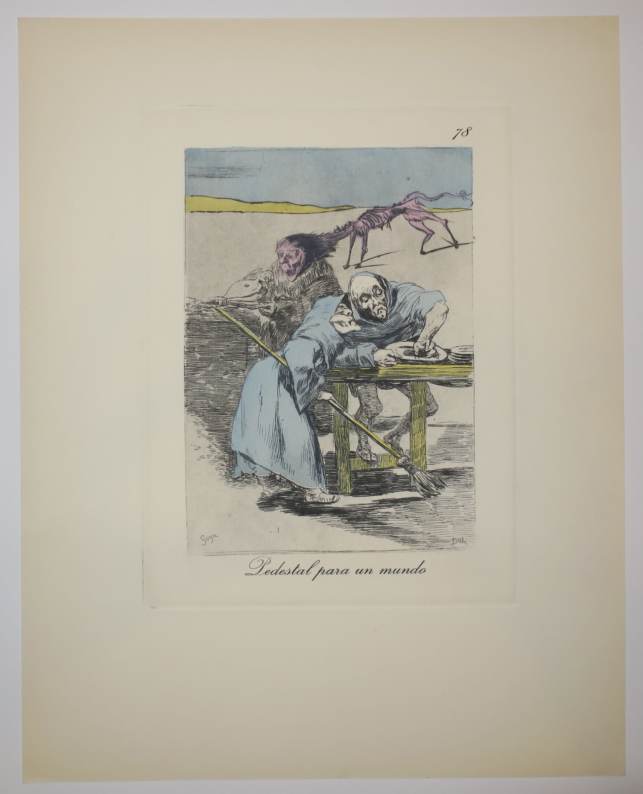 Pedestal para un mundo. Les Caprices de Goya de Dali.  1977.