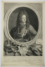 Charger l'image dans la galerie, Portrait de George Ier (1660-1727), Roi de Grande-Bretagne, de face à droite, en cuirasse et manteau. 1714.