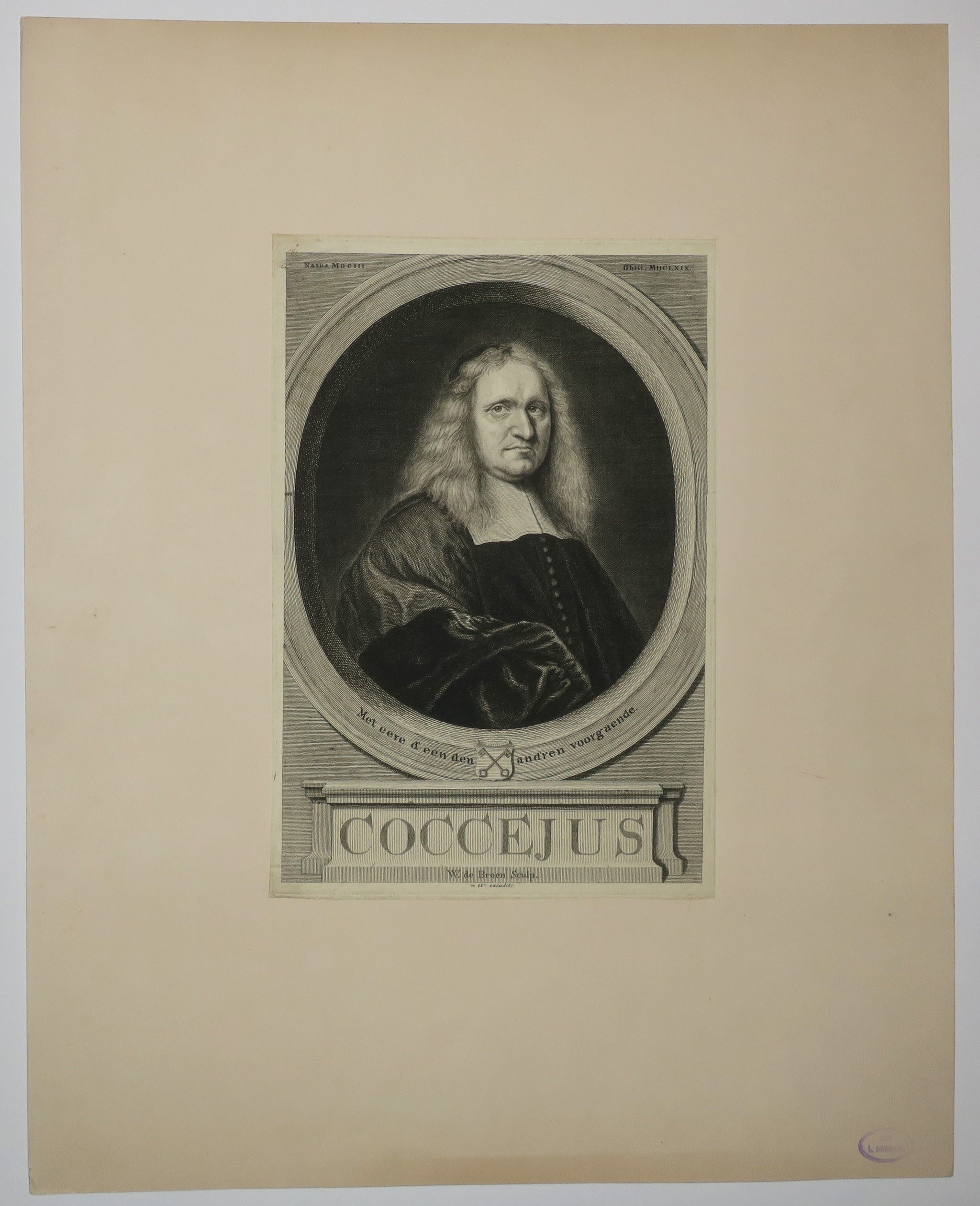 Portrait de Johannes Coccejus (ou Cocceius) (1603-1699), théologien néerlandais.