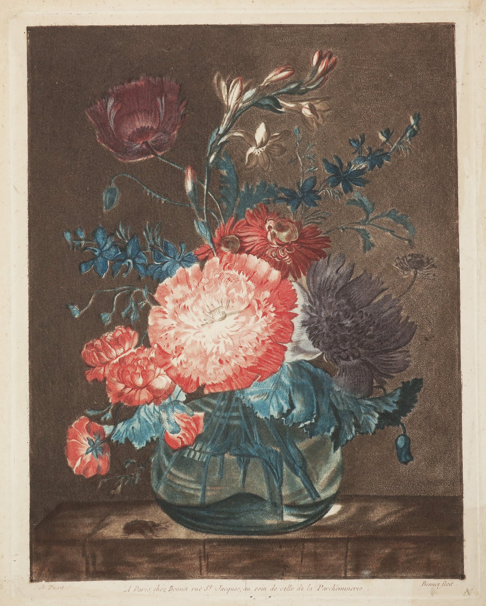 Fleurs, bouquet de pavots.