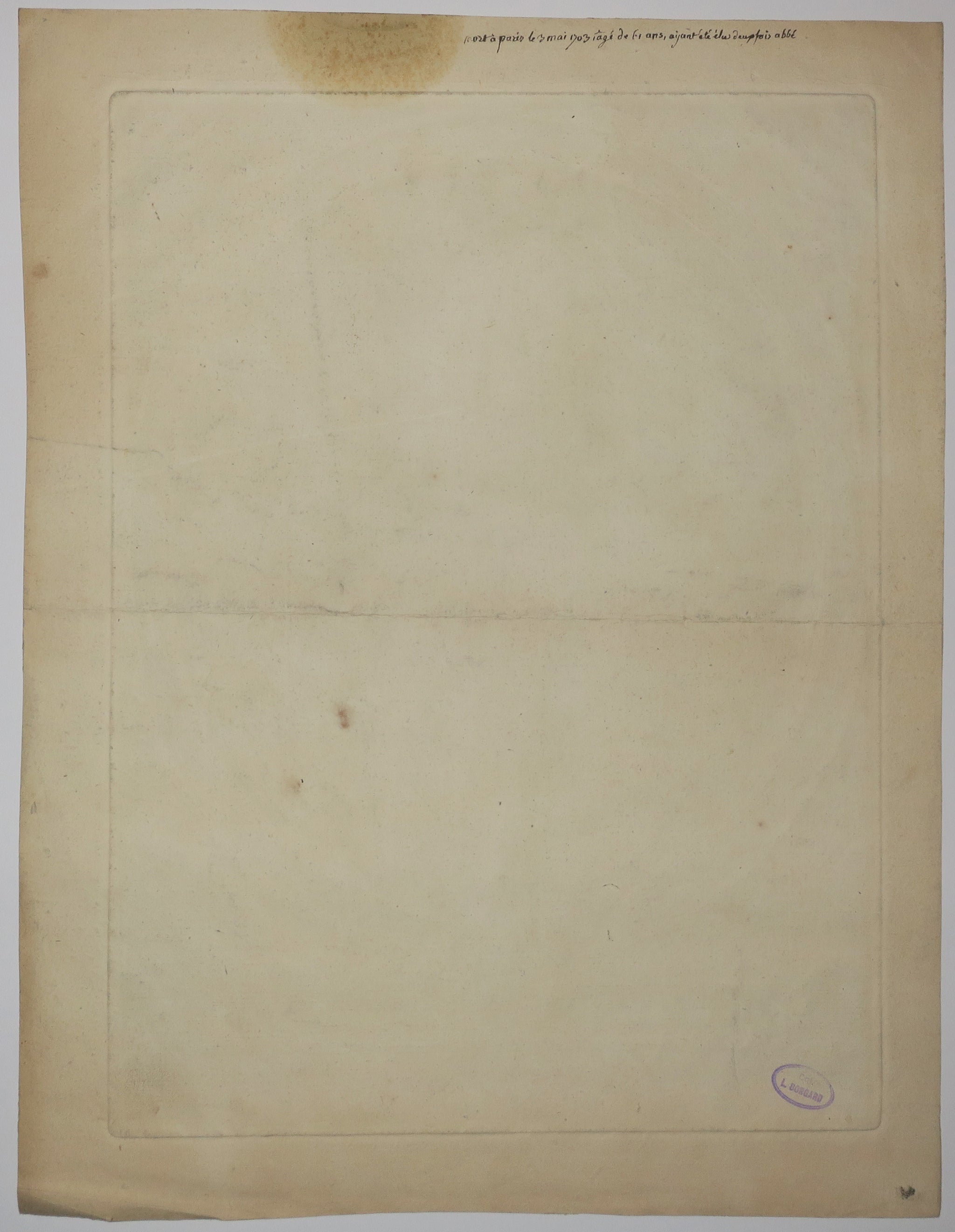 Portrait de Jean-Baptiste Chaubert (1643-1703), abbé de Sainte-Geneviève de Paris (1697-1703) et supérieur général des chanoines régulières de la congrégation de France. 1702.