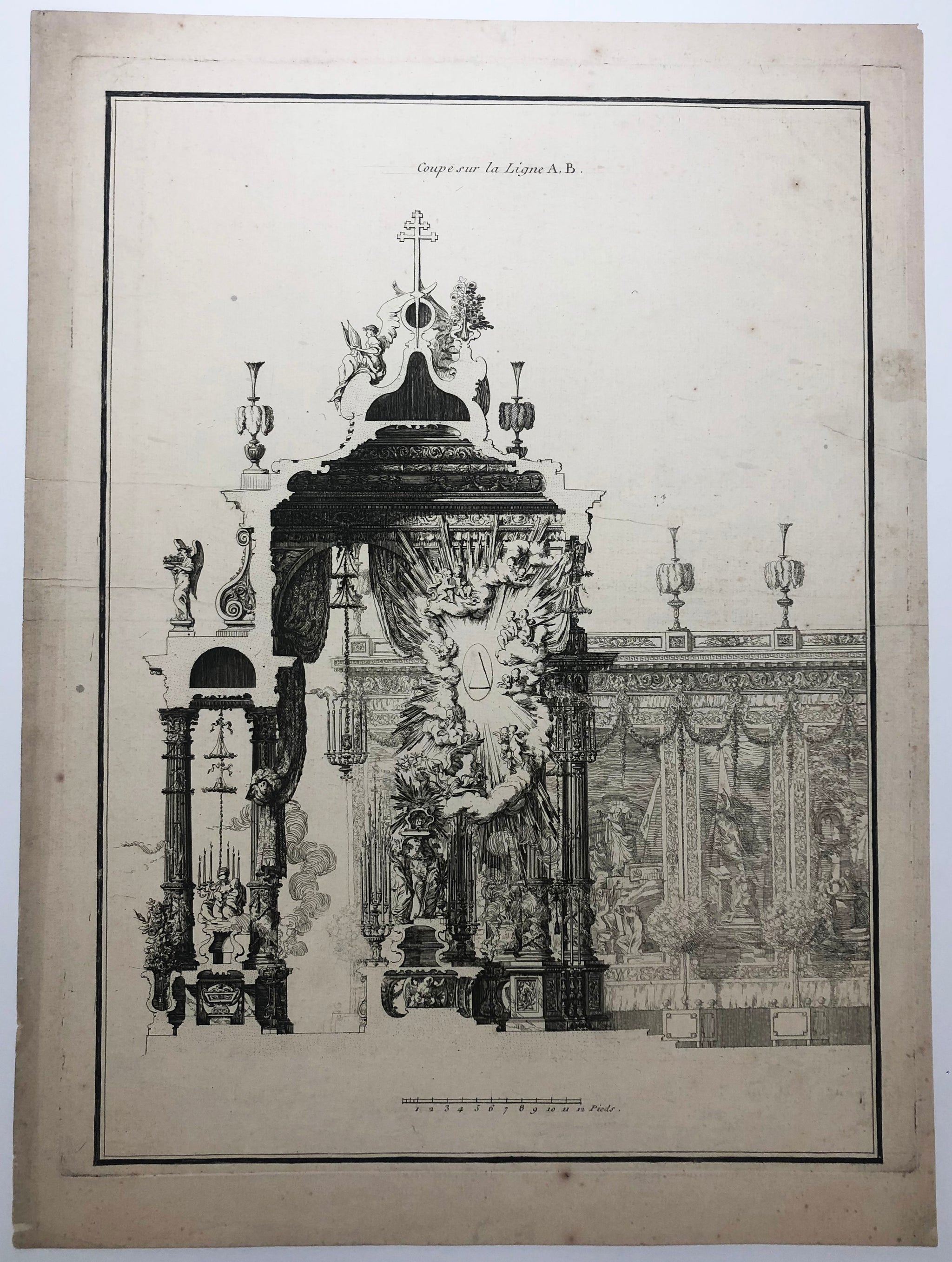 Coupe sur la ligne A. B. 1770.