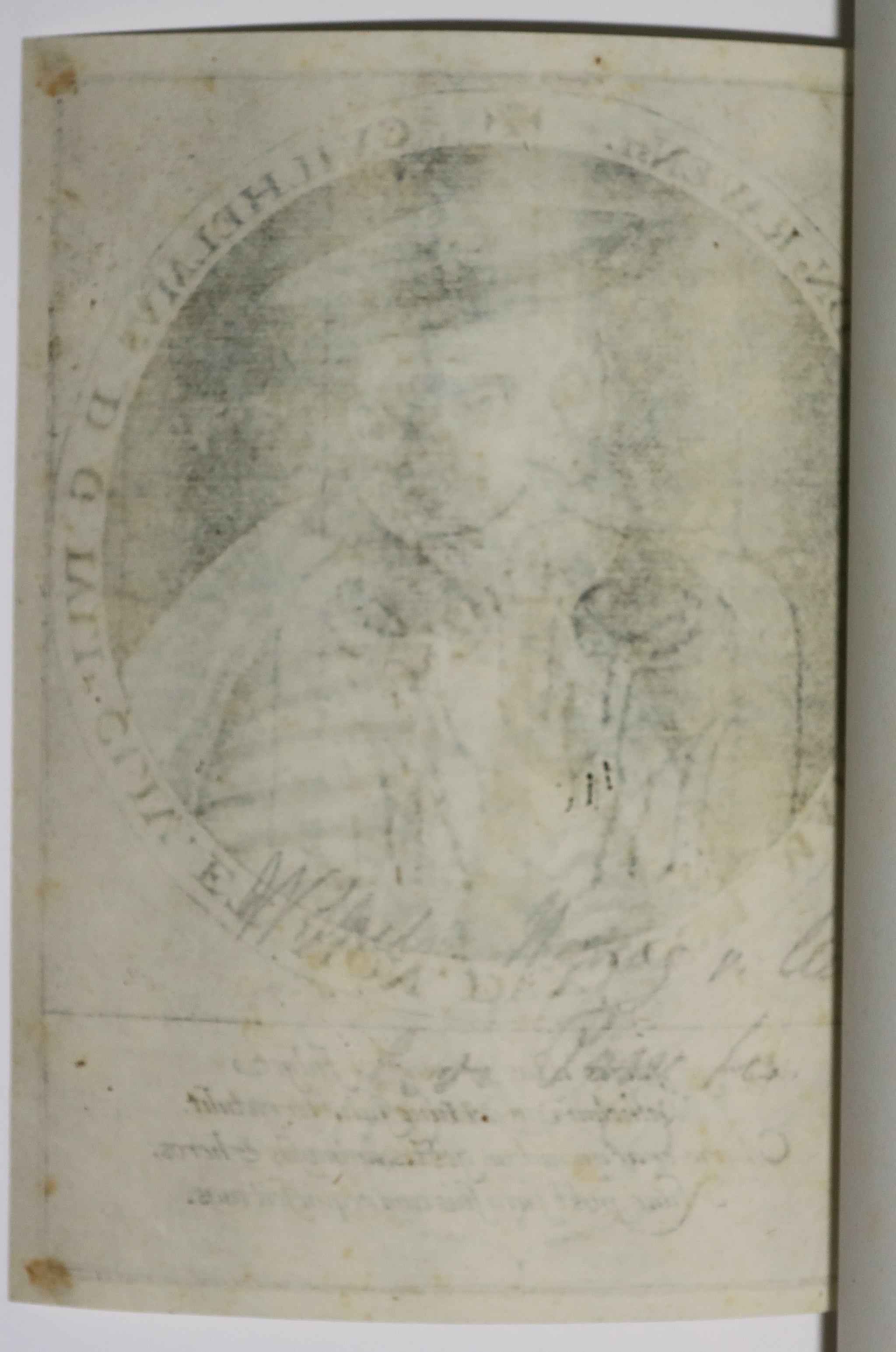 Portrait de Guillaume II, duc de Jülich-Clèves-Berg, buste dans un cercle, portant chapeau, collerette et manteau fourré.