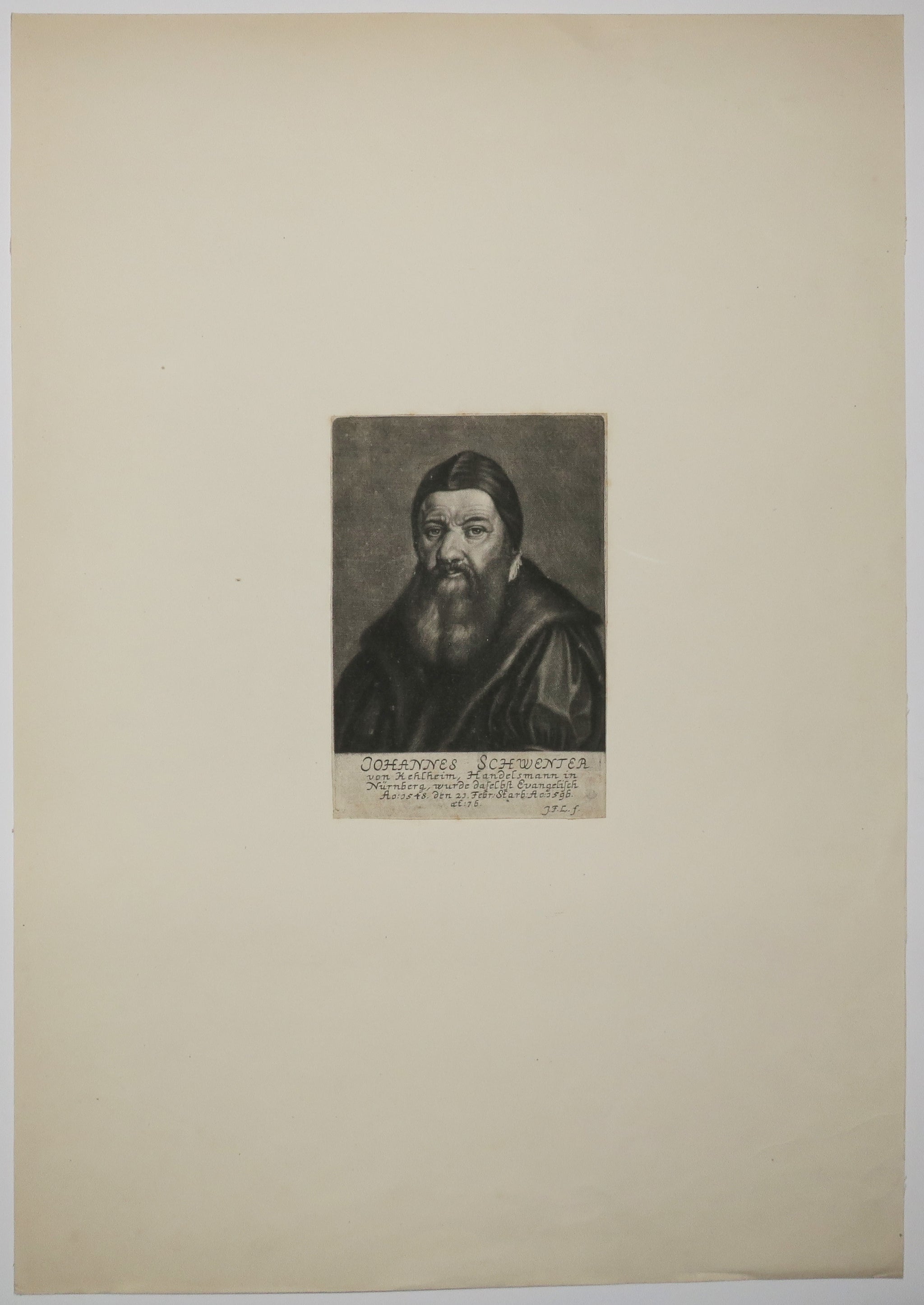 Portrait de Johann Schwenter (1520-1596), Homme d'affaires et négociant de Nüremberg.