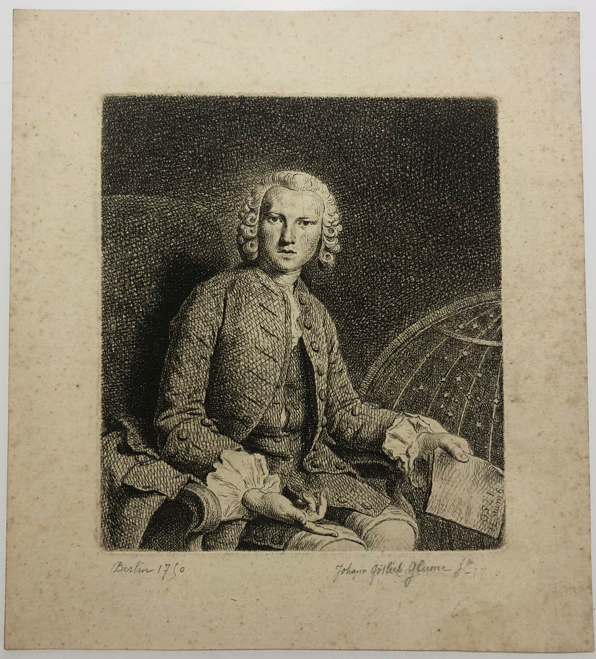 Portrait du Magister Georg Gottfried Glume, le frère cadet de l'artiste.  1750.