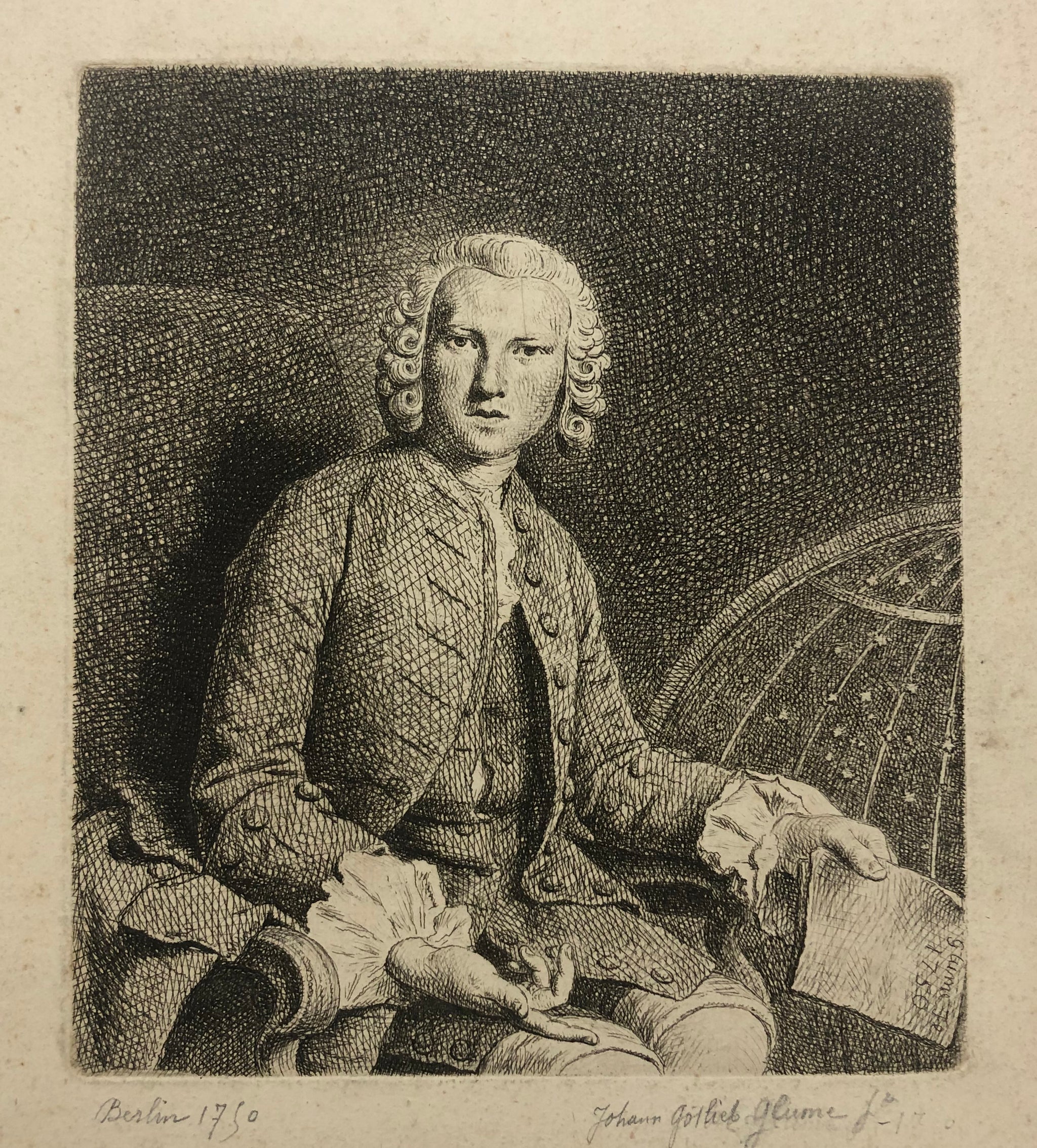 Portrait du Magister Georg Gottfried Glume, le frère cadet de l'artiste.  1750.