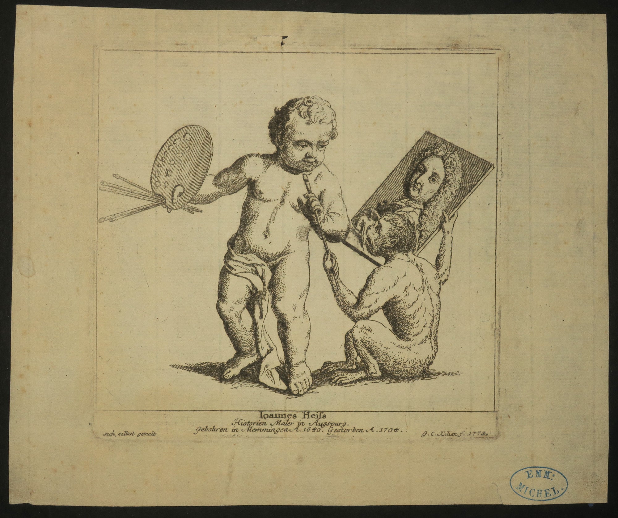 Portrait allégorique du peintre Johannes Heiss (1640†1704).
