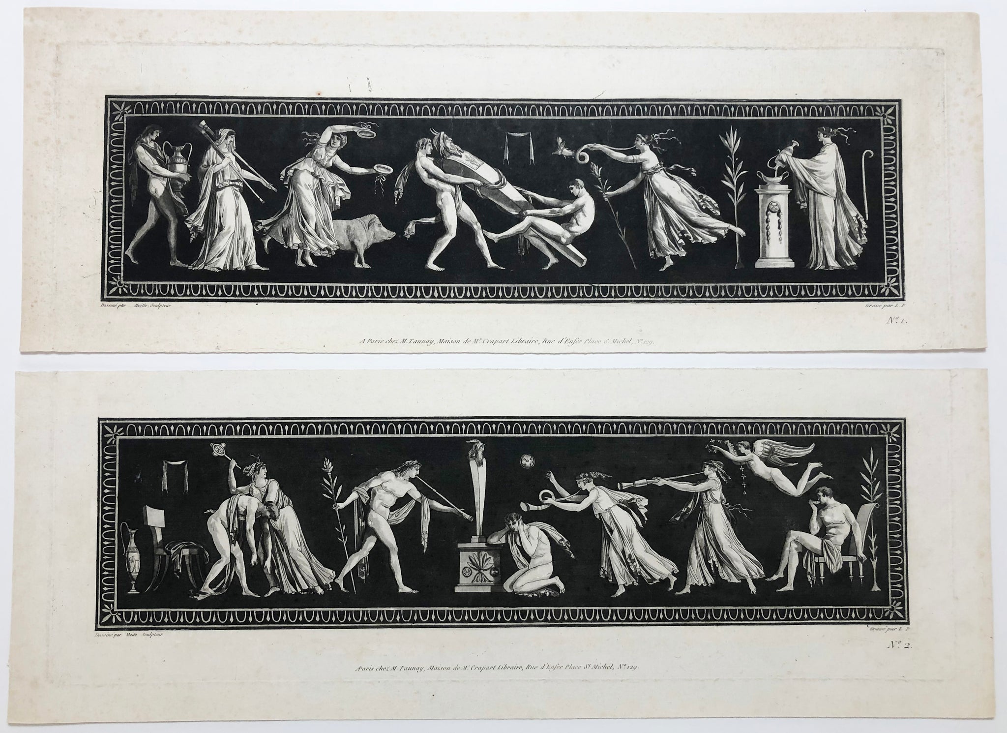 Frises aux motifs à l'Antique.  c.1780.