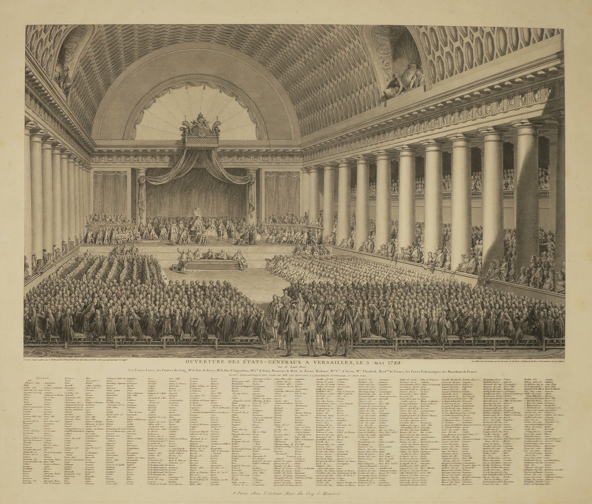 Ouverture des Etats-Généraux à Versailles, le 5 mai 1789.