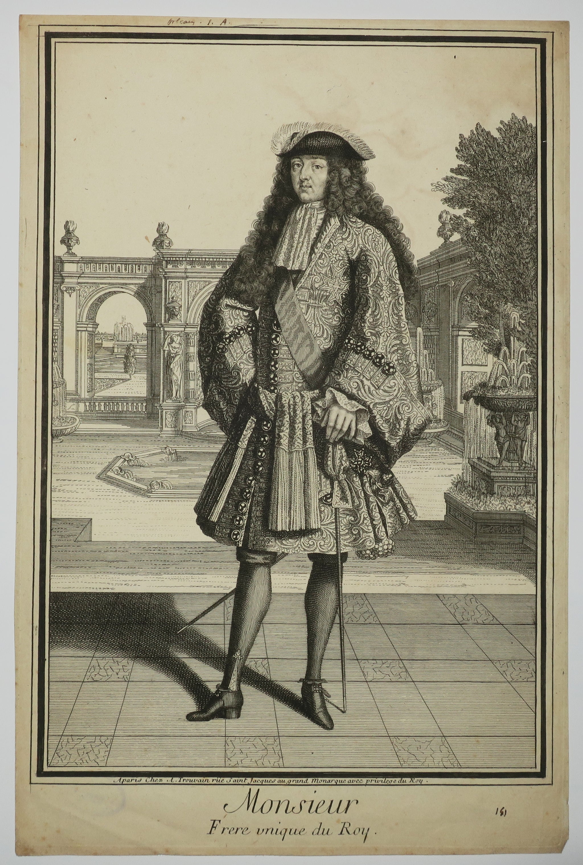 Monsieur, Frère unique du Roy (Philippe de France Duc d'Orléans, Frère de Louis XIV). c.1690.