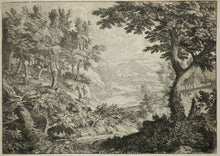 Charger l'image dans la galerie, Paysage à l'homme portant un fardeau, accompagné d'une femme. De la suite de 7 pièces "Diverses vues d'Italie".
