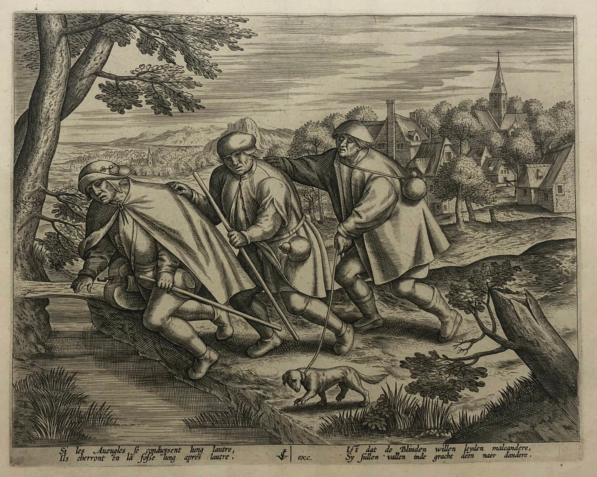 L'Aveugle conduisant les Aveugles. 1643.