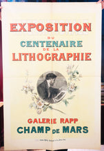 Charger l'image dans la galerie, Affiche pour "L'Exposition Internationale du Centenaire de la Lithographie. Galerie Rapp, Champ de Mars". 1895.