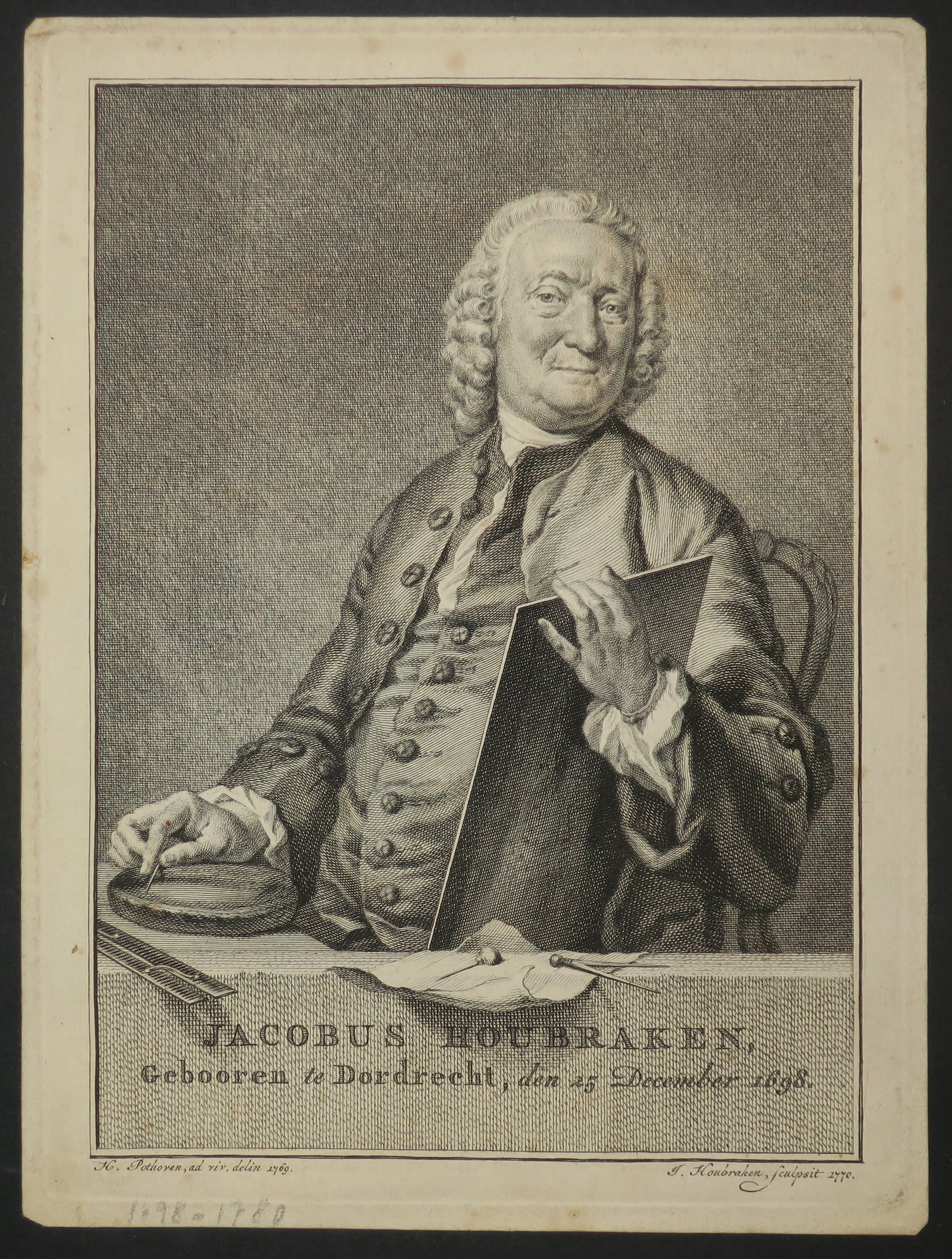 Autoportrait de l'artiste à l'âge de 71 ans. 1770.