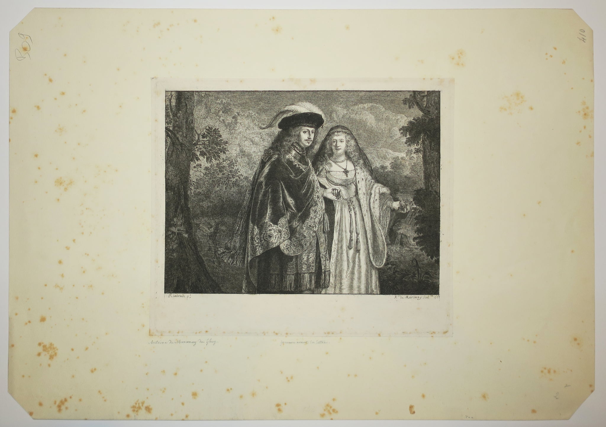 Les portraits de… (Couple dans un paysage).  1755.