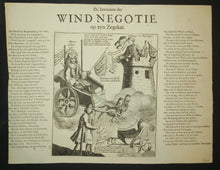 Charger l'image dans la galerie, L’inventeur du commerce du vent (De Inventeur der Wind Negotie, Op Zijn Zeege-kar).  c.1720.