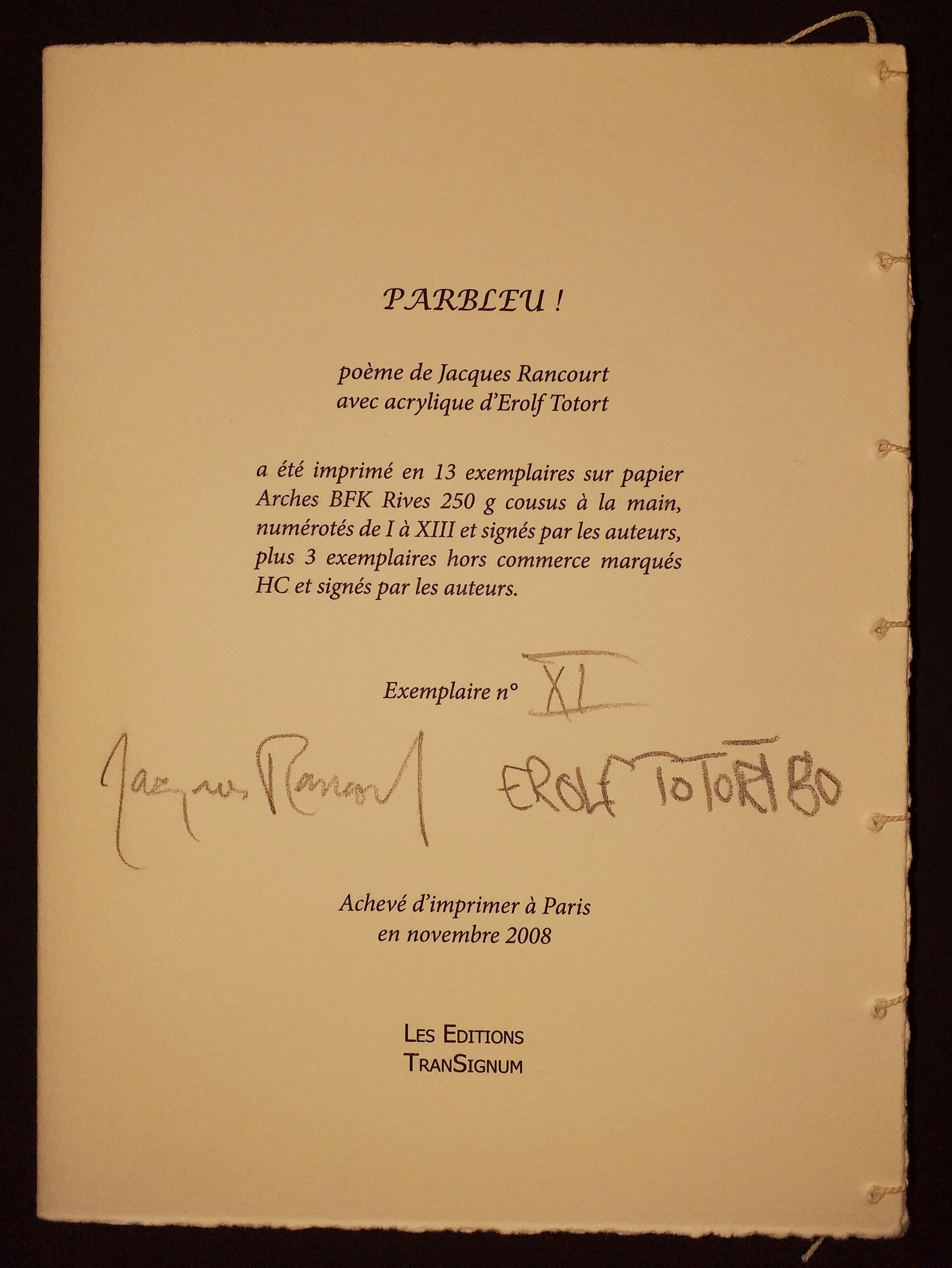 Parbleu ! 2008.