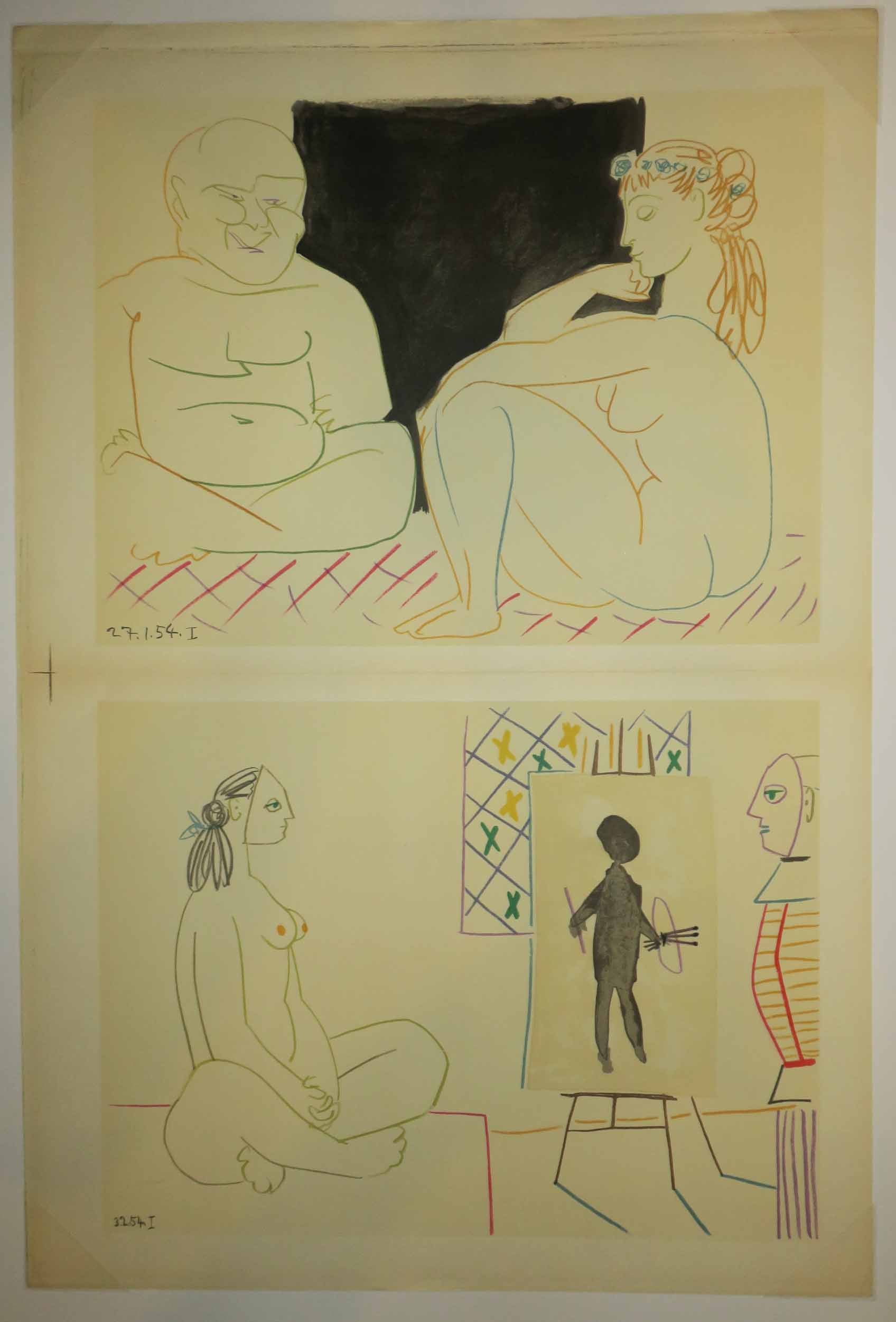 La Comédie Humaine, 27.I.54 I & La Comédie Humaine, 3.2.54.I. c.1954.