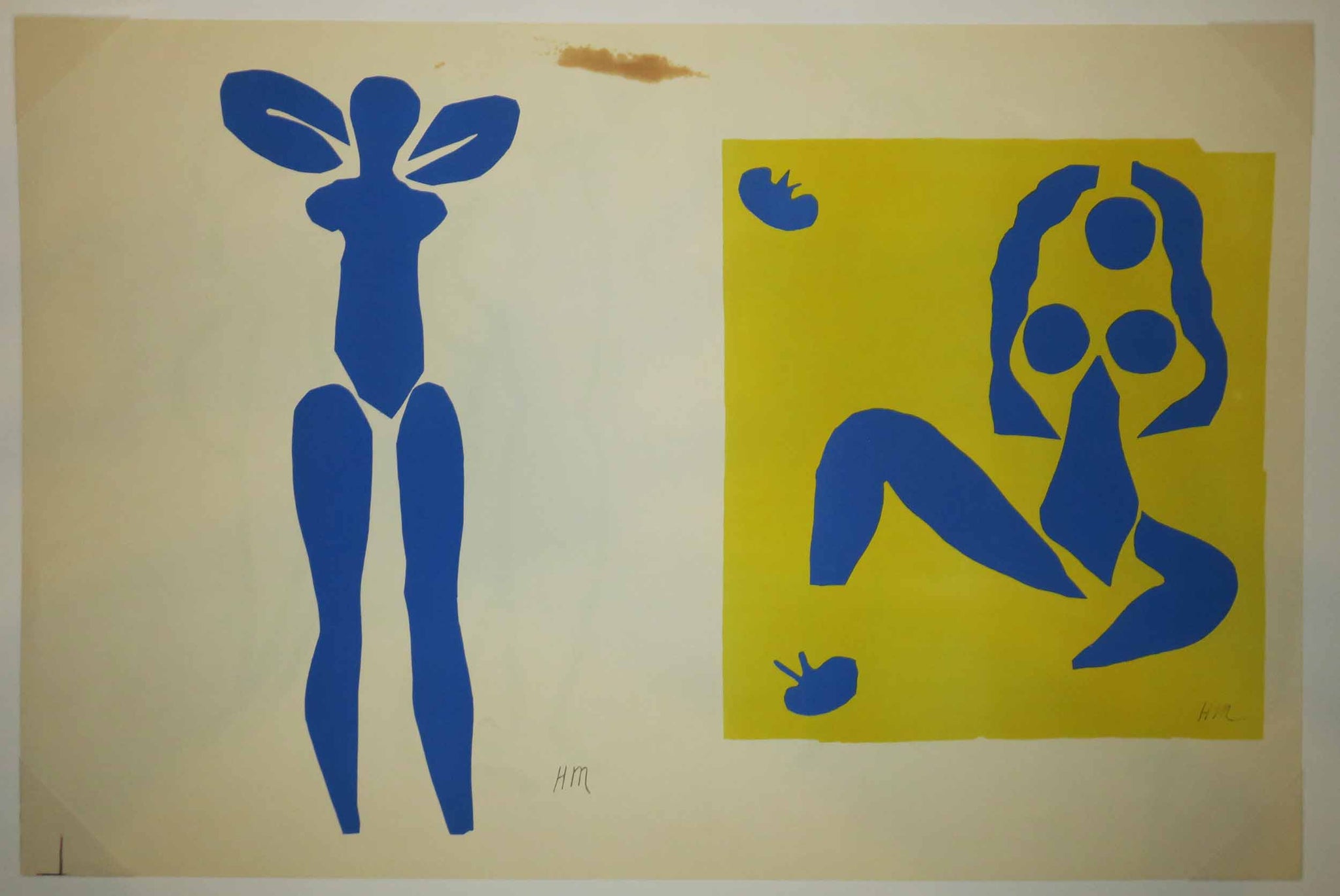 Nu bleu debout & Nu bleu assis. 1952.