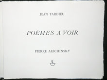 Charger l'image dans la galerie, Poèmes à voir. 1986.