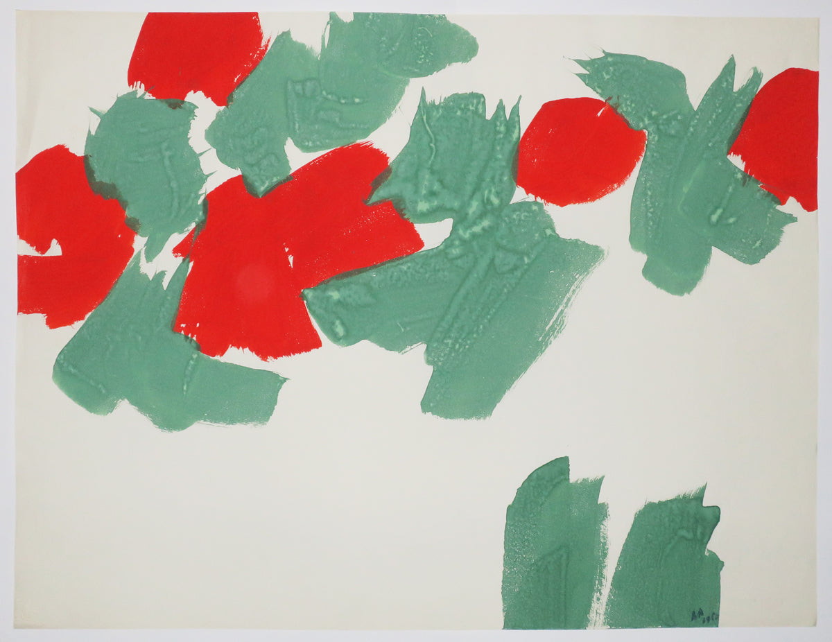 Composition rouge et verte.