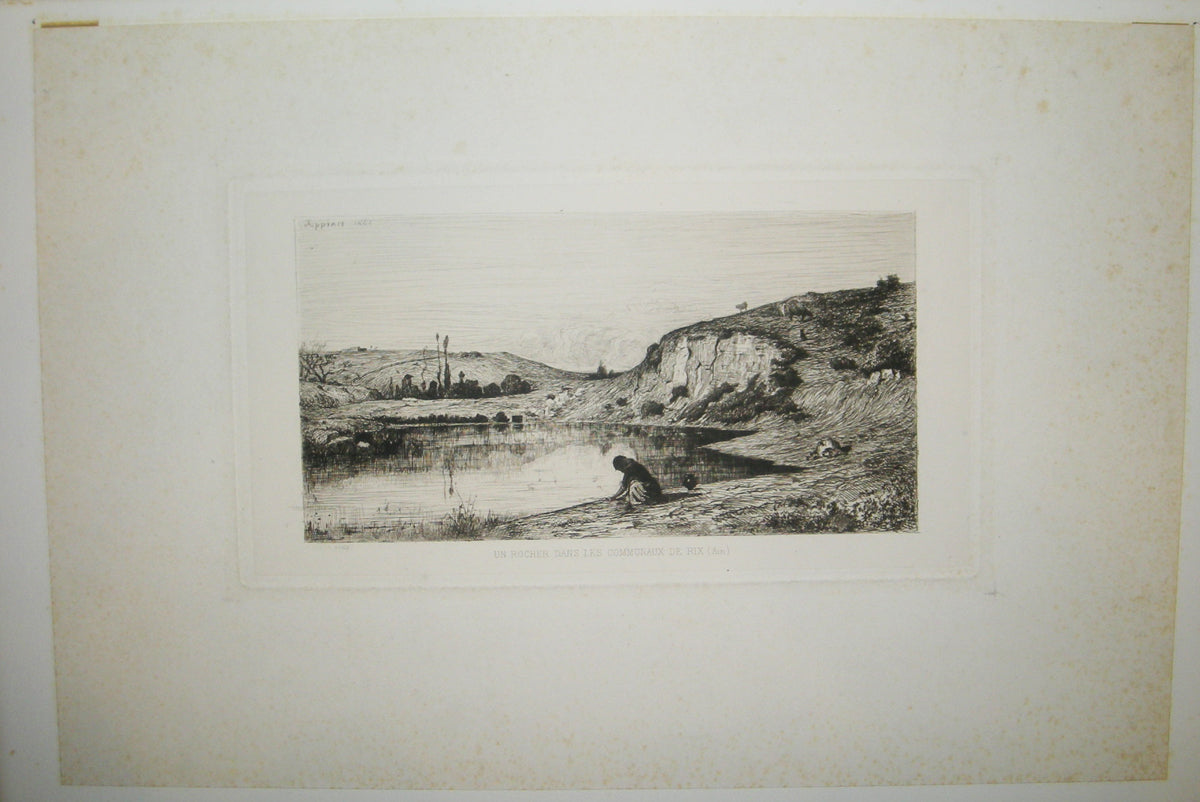 Un rocher dans les Communaux de Rix (Ain).