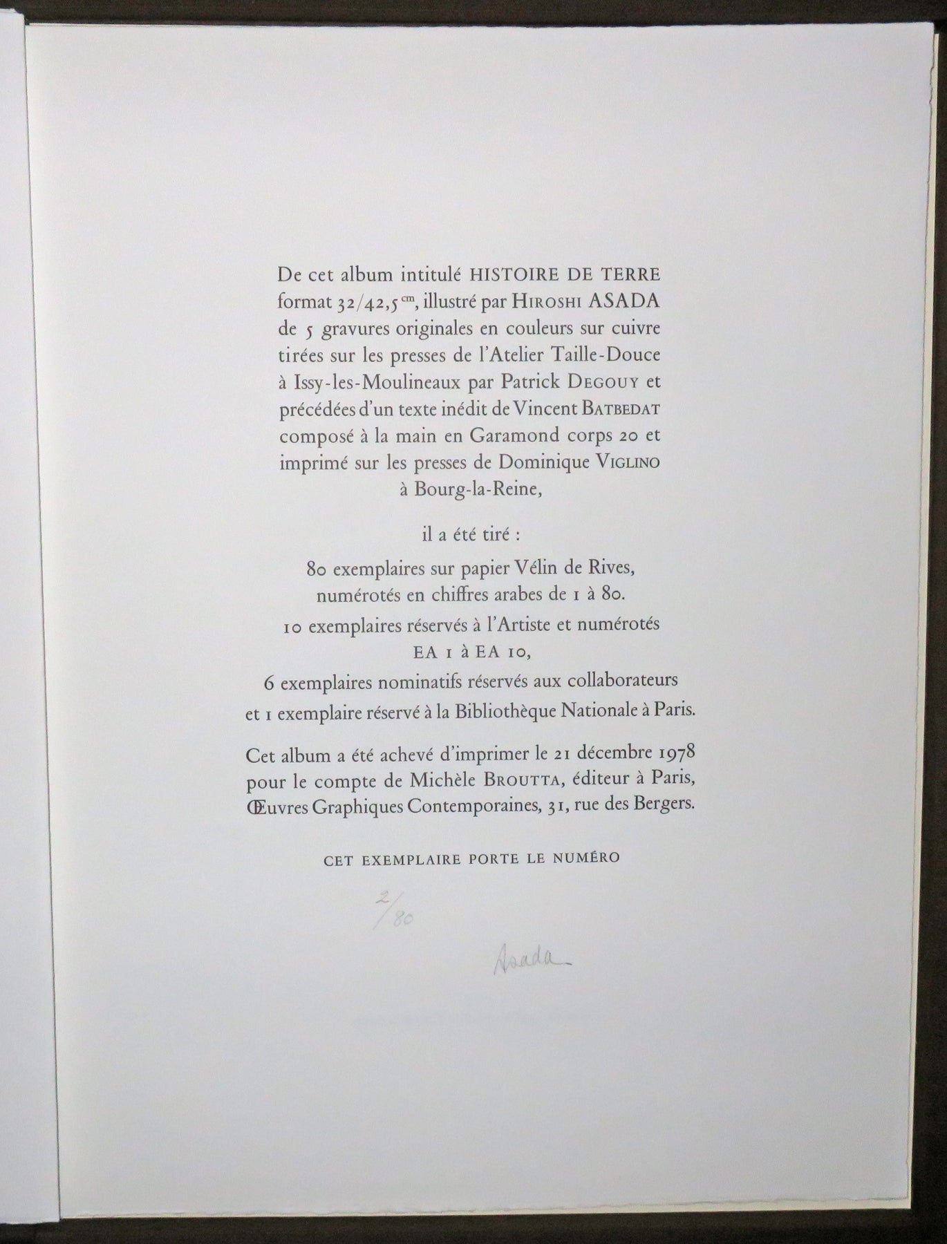 Histoire de terre. 1978.