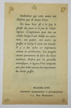 Charger l'image dans la galerie, Avec les vœux de l'Imprimerie Frazier-Soye pour