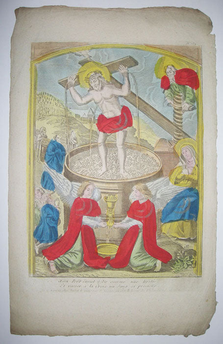 A son père éternel sofrir comme une hostie, et verser à la Croix un sang si précieux.