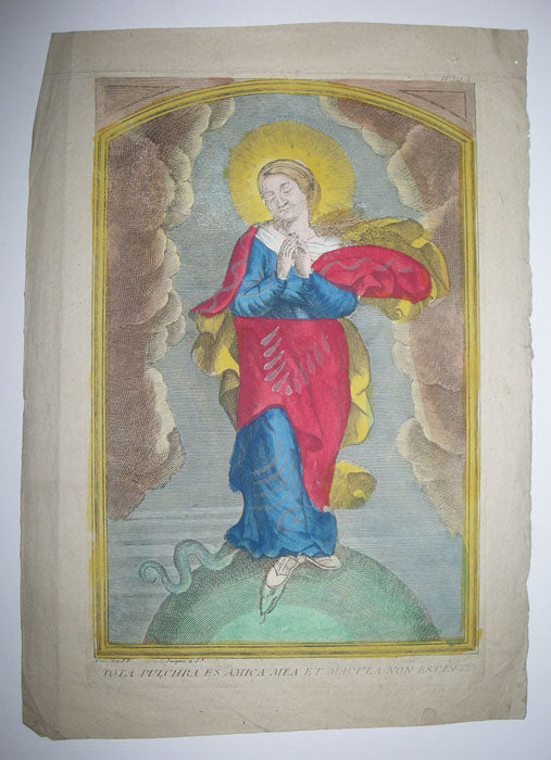 La Vierge Marie. Tota pulchra es amica mea et macula non estinte (Tu es toute belle, mon amie, et en toi il n’y a point de défaut).