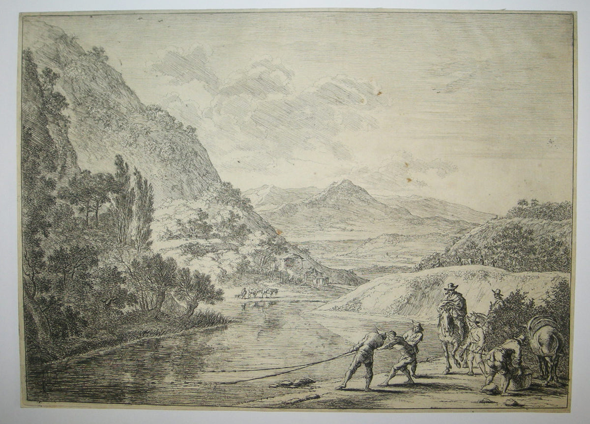 Les Pêcheurs (Vue du Tibre près de Monte Soracte).