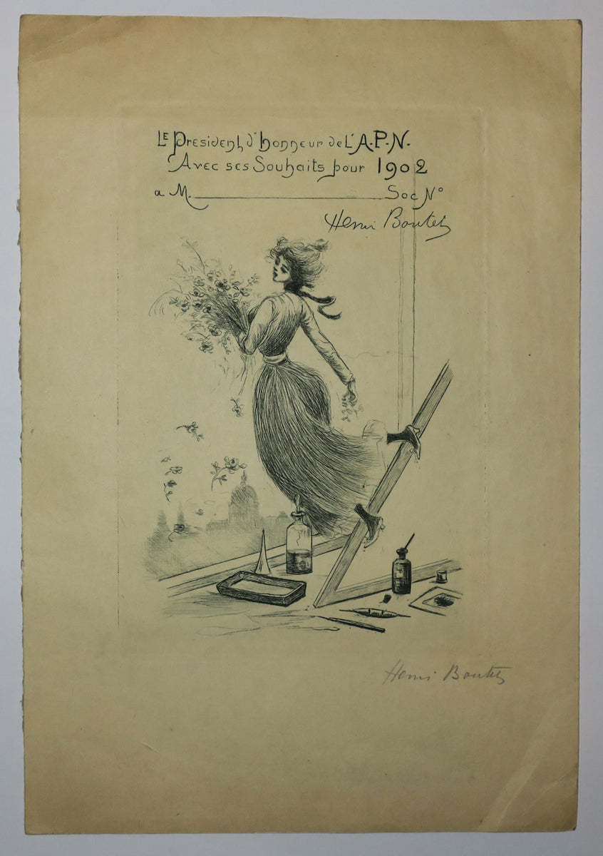 Le Président d'honneur de l'A.P.N., avec ses souhaits pour 1902 à M … Soc. N°.