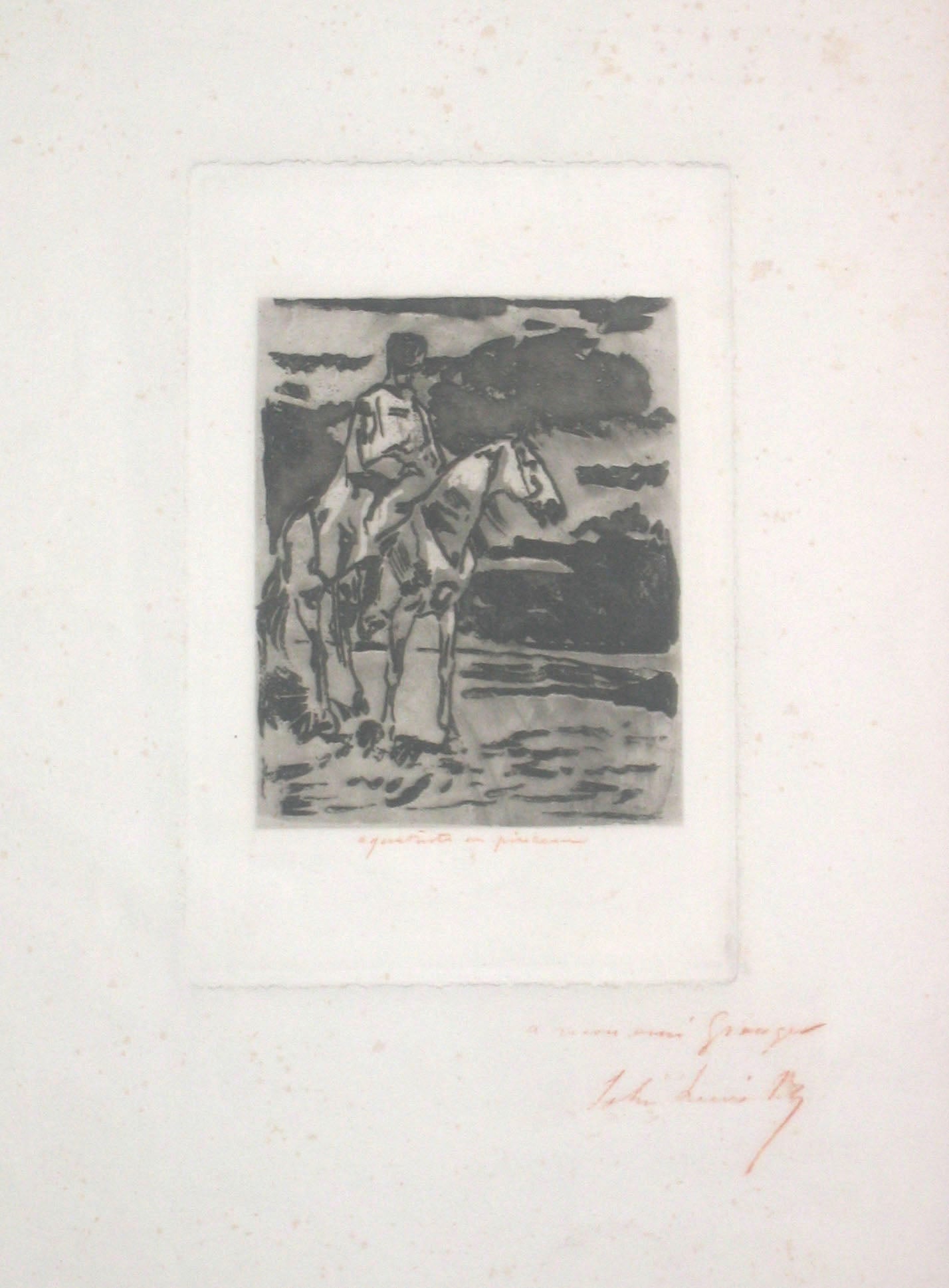 Cavalier sur son cheval.