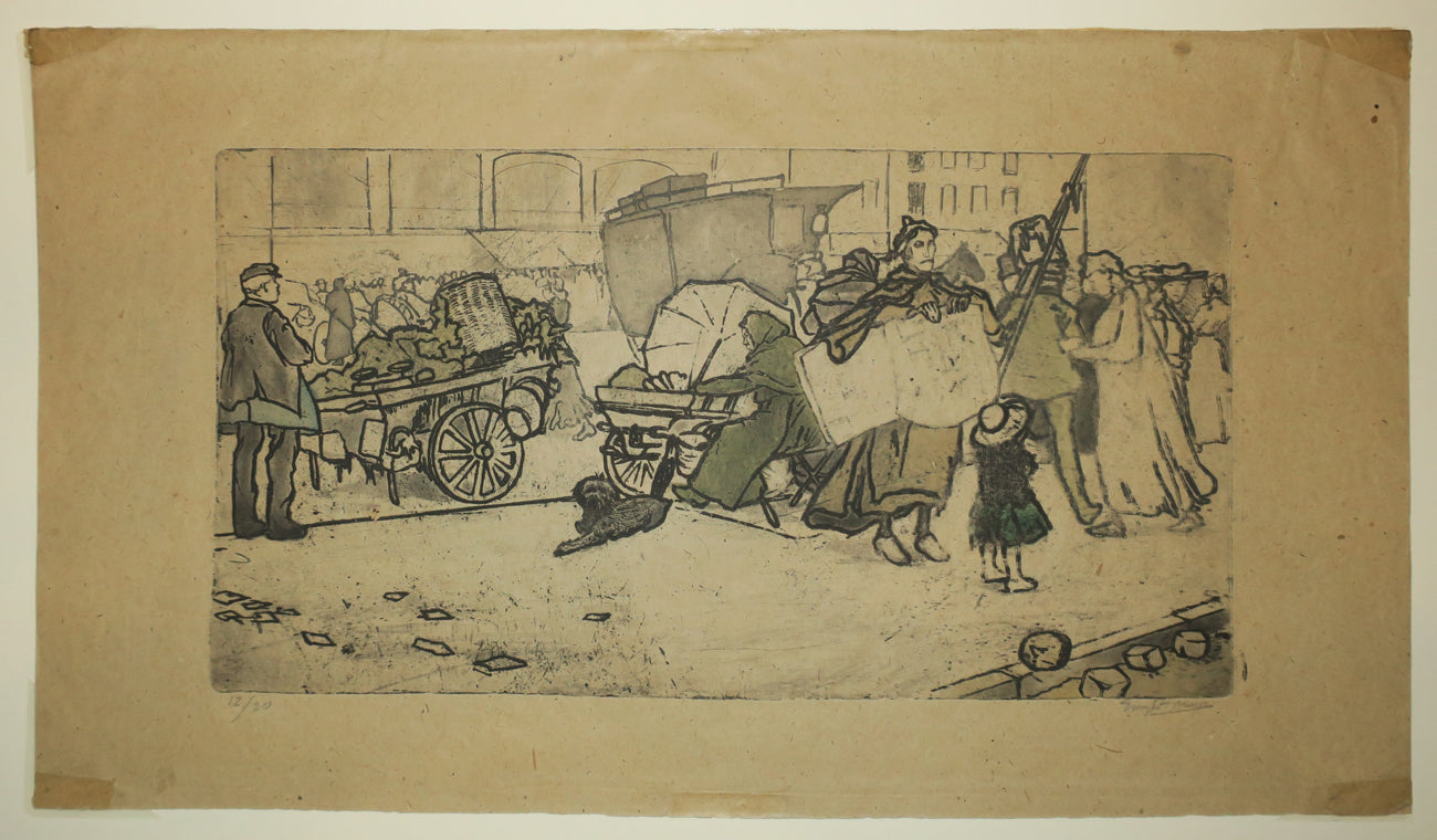 Marchande de journaux rue Réaumur.
