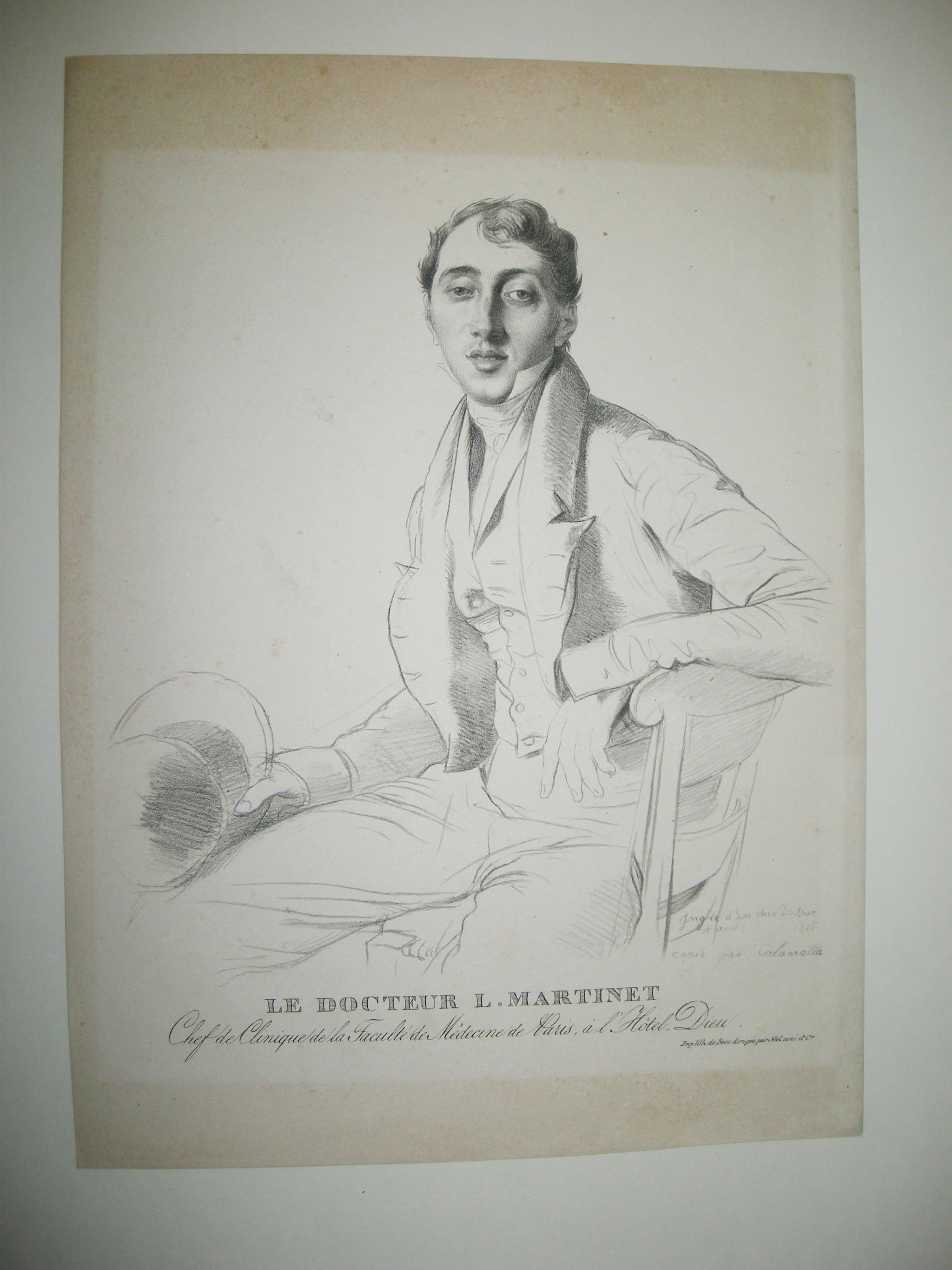 Le Docteur L. Martinet, Chef de clinique de la Faculté de Médecine de Paris, à l'Hôtel Dieu.