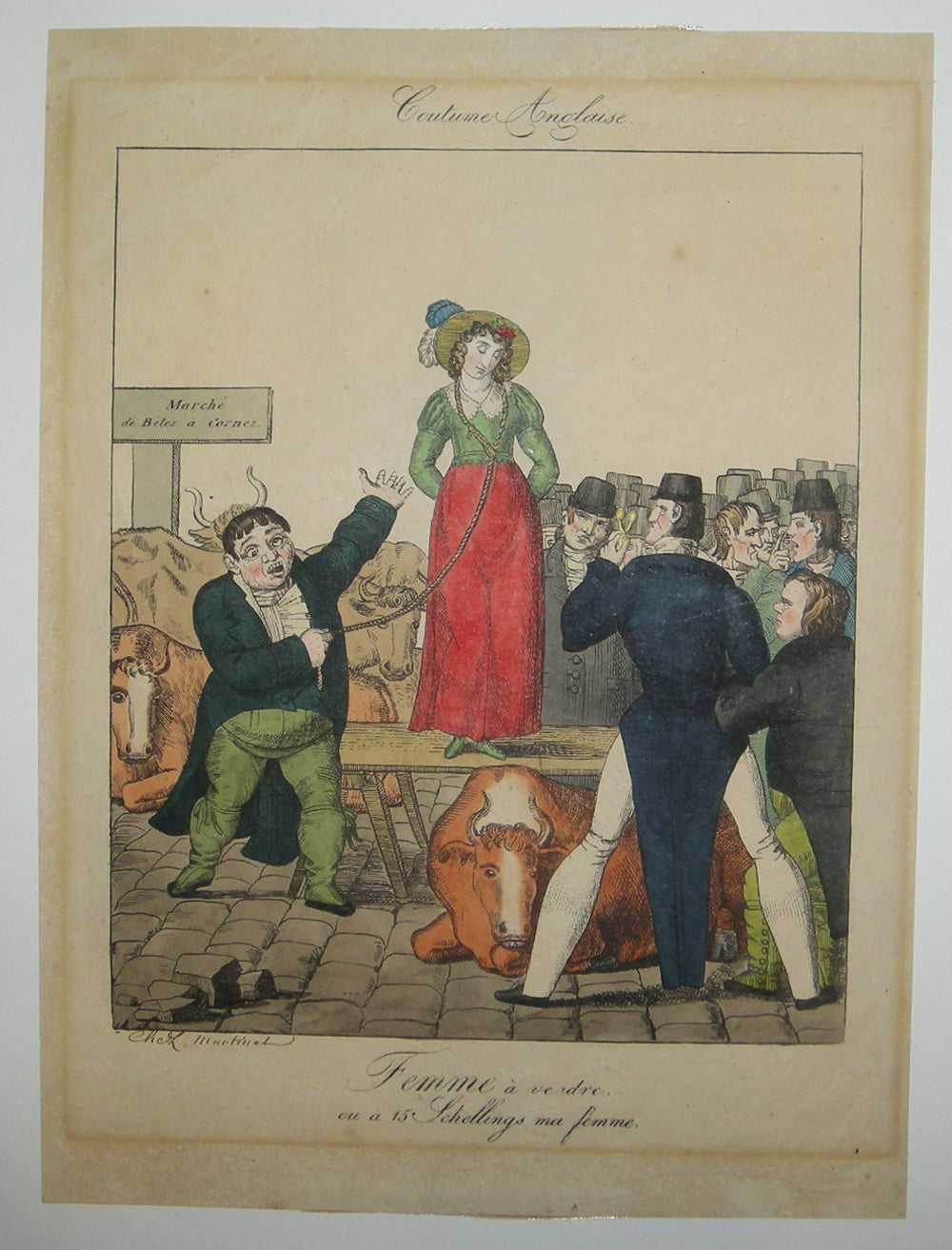 Coutume anglaise: Femme à vendre ou à 15 Schellings ma femme.