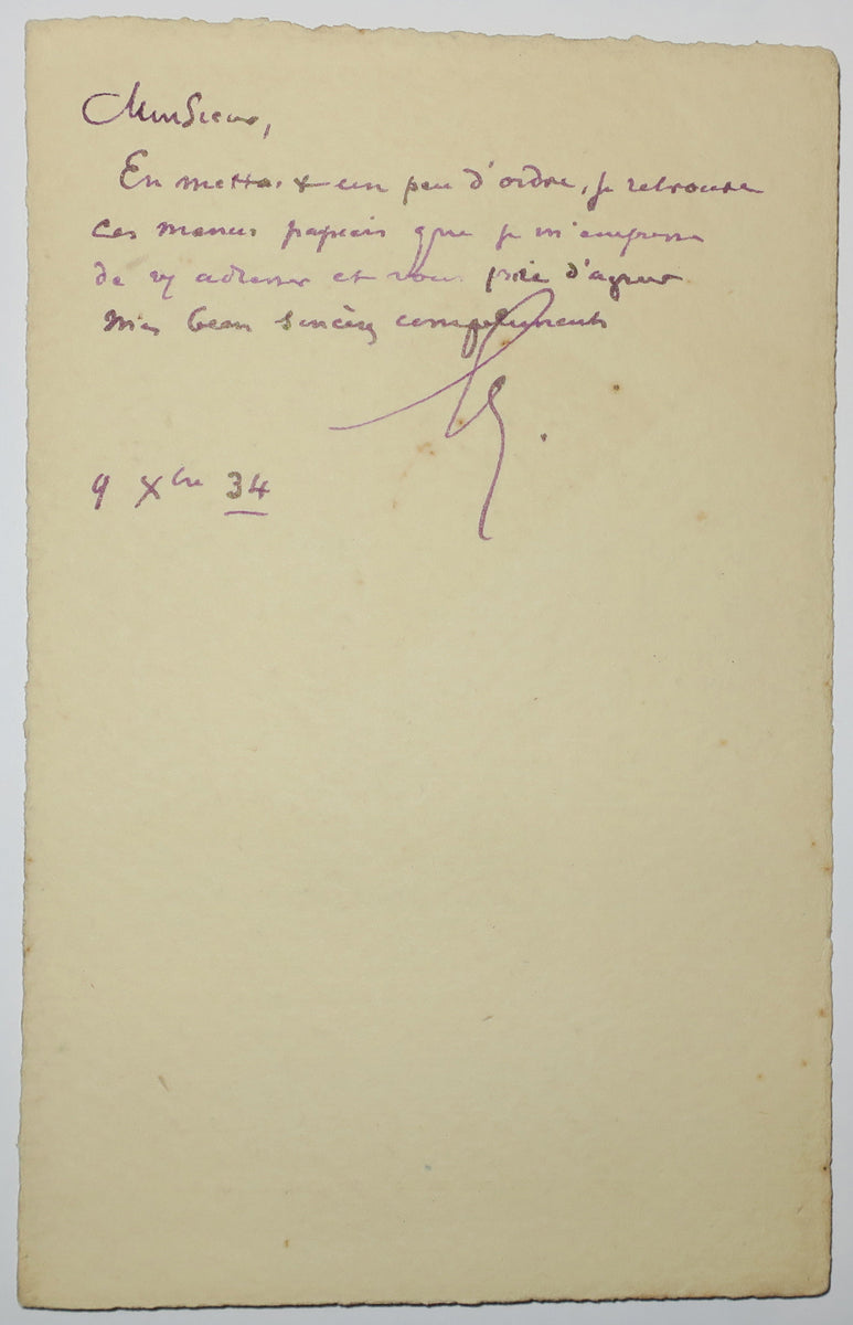 1913, Bon confrère