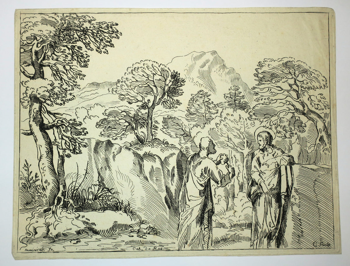 Jésus et un apôtre.