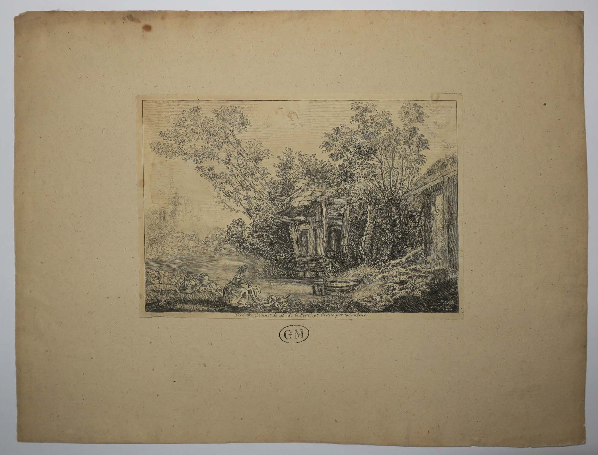 Paysage à la lavandière.