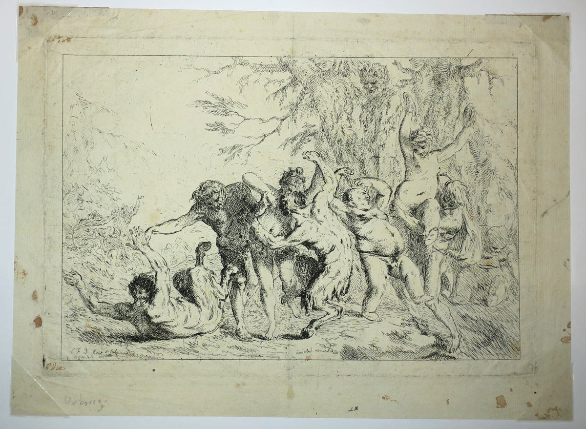 Bacchanale avec satyres.