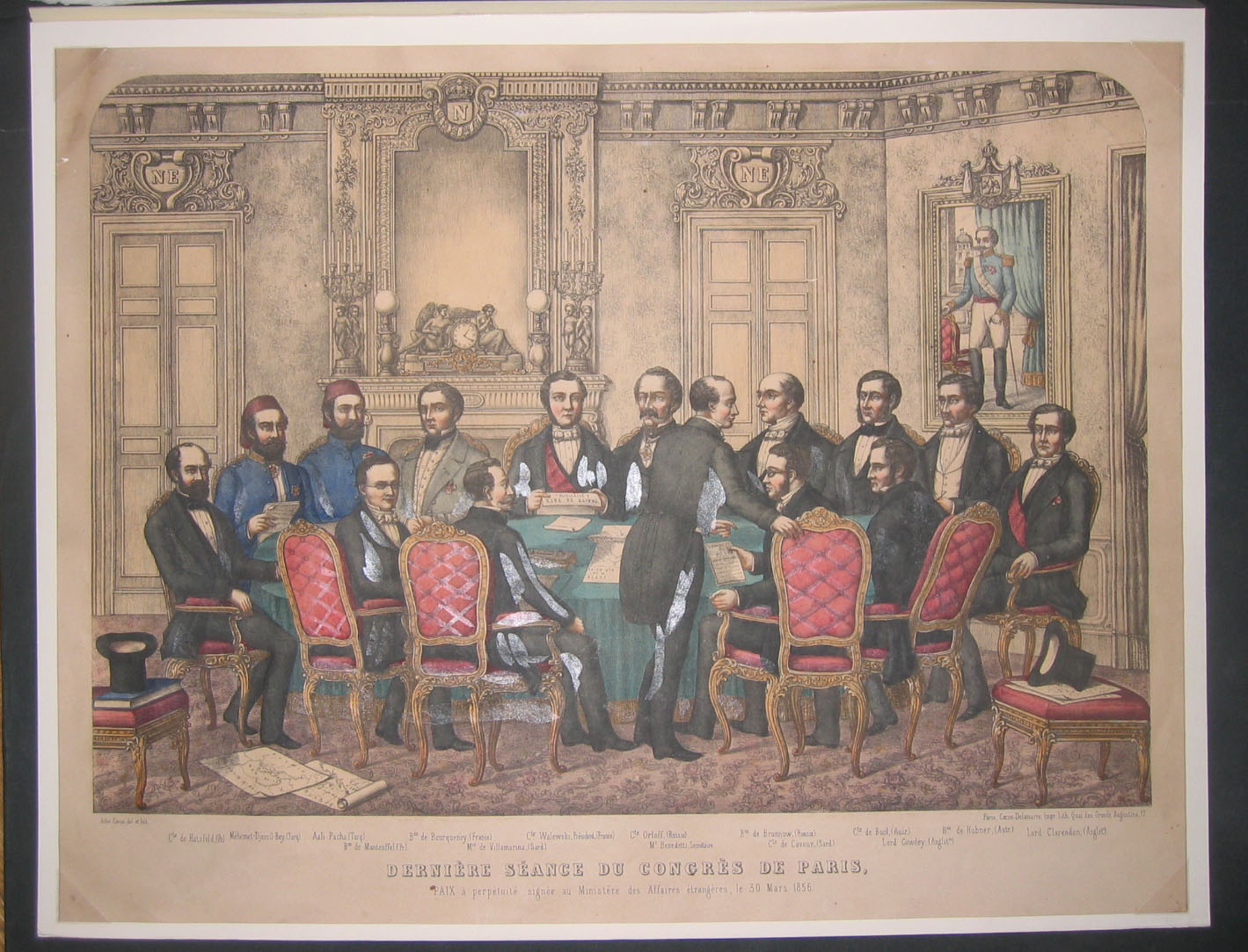 Dernière Séance du Congrès de Paris, Paix à perpétuité signée au Ministère des Affaires étrangères, le 30 mars 1856.