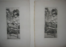 Charger l'image dans la galerie, Jeune fille assise sur une chaise au bord de l'eau.
