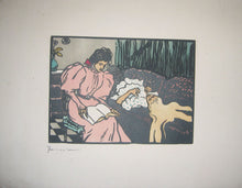 Charger l'image dans la galerie, Deux jeunes femmes, l'une allongée sur le divan, l'autre lisant sur une chaise.