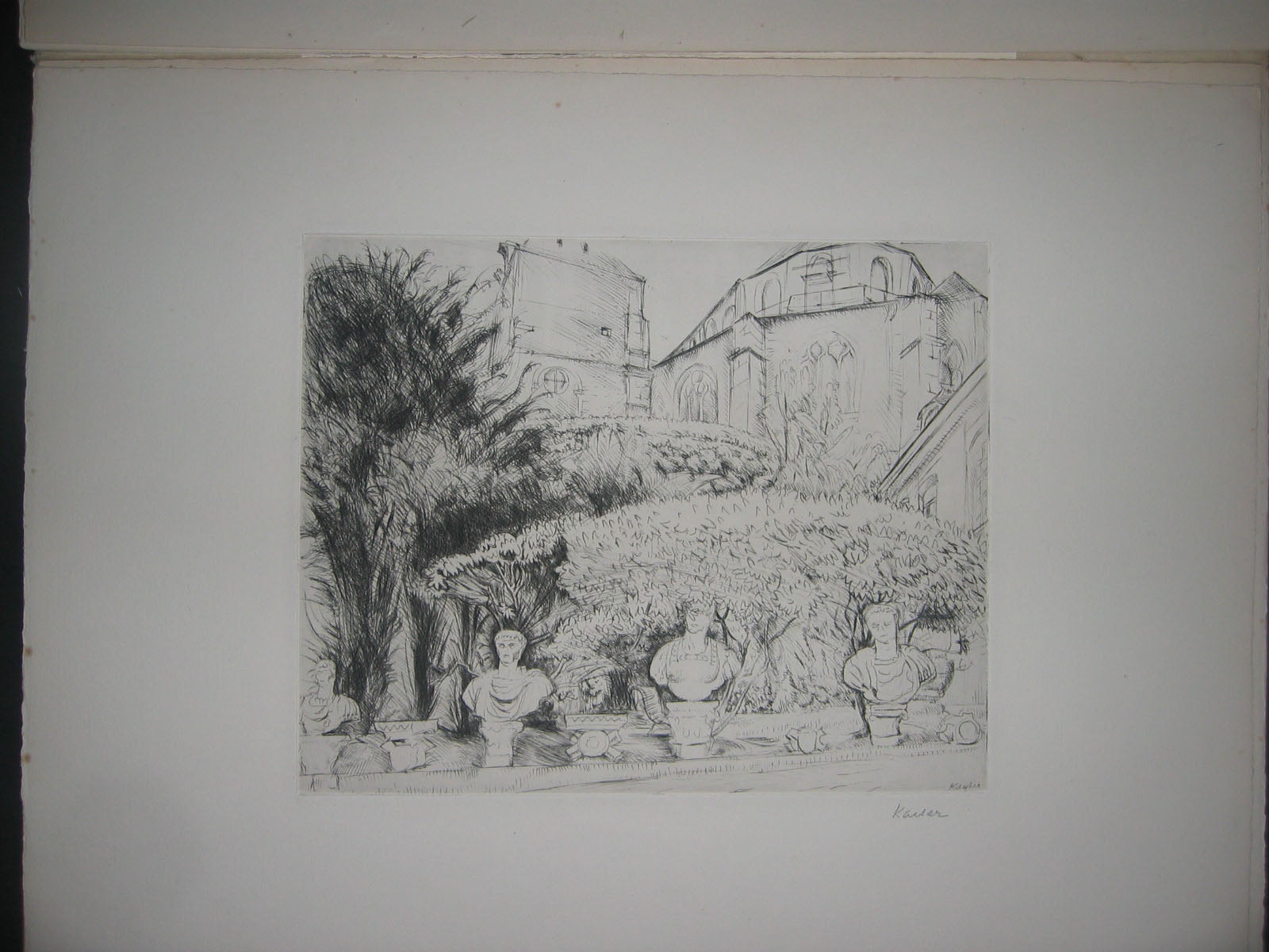 Suite de 6 Eaux-fortes par Edmond Kayser gravées dans l'Ile de France.